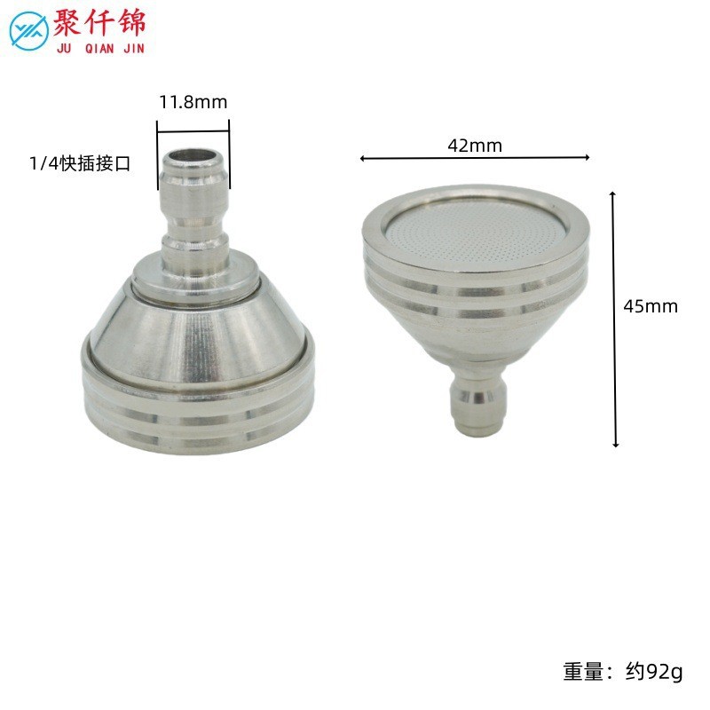 High-pressure car wash water gun 1/4 quick-connect stainless steel small shower nozzle spray head quick-connect gun head for cleaning