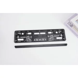 Factory-made European standard carbon fiber pattern ABS license plate holder, EU universal car license plate frame, cross-border best-selling license plate holder