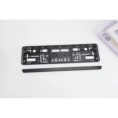 Factory-made European standard carbon fiber pattern ABS license plate holder, EU universal car license plate frame, cross-border best-selling license plate holder