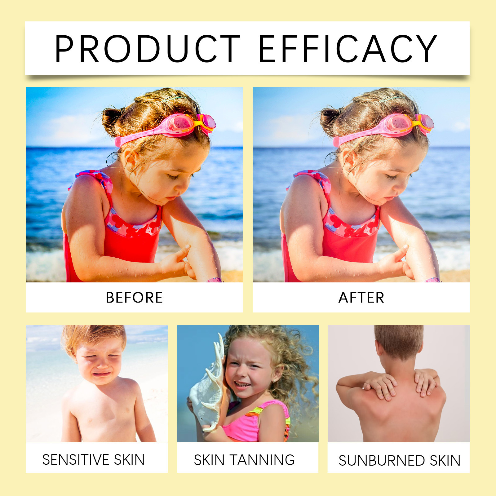 Children's Protective Stick UV Light Refreshing Not Sticky