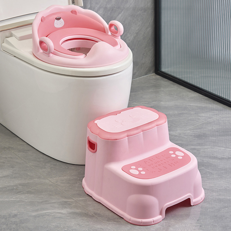 Cojín de asiento de inodoro infantil cojín de asiento de inodoro para bebés cojín auxiliar de inodoro para niños con reposabrazos colgando asiento de inodoro