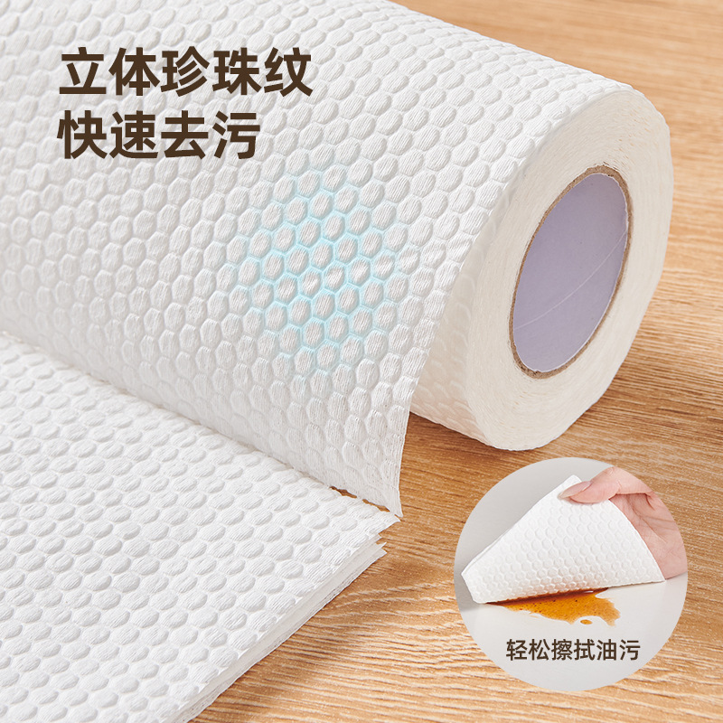 Toalla de cocina perezosa sin aceite para descontaminación espesa toalla de lavaplatos desechable absorción de agua sin cabello toalla de papel especial image 4
