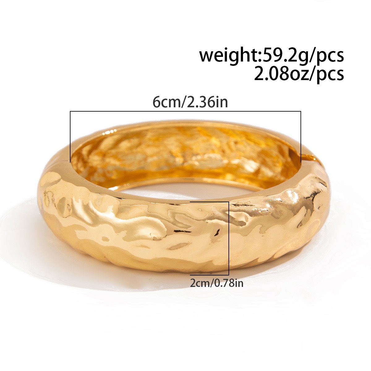Exaggerated Solid Color Alloy Bangles Wholesale display picture 8