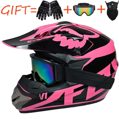 Electric Bike Helmets, Motosiklet kaskı (dəbilqə) - black-powder-f-comes-with-goggles-gloves-and-mask-s