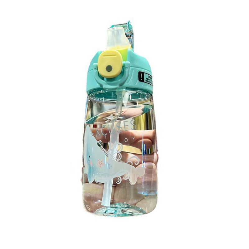 Taza de agua de paja de dibujos animados de alto valor facial para niños de verano, taza de alto valor facial para mujeres embarazadas, hervidor de agua especial para mujeres embarazadas