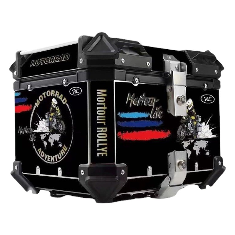 Calcomanía tronco de coche eléctrico con placa base de liberación rápida con forro de cuero caja de almacenamiento de alta gama