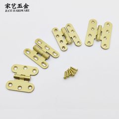 Factory-direct Copper H-type Thick Hinge Copper Brackets Surface-mounted Window Gold Color New Chinese Style Butterfly Hinge