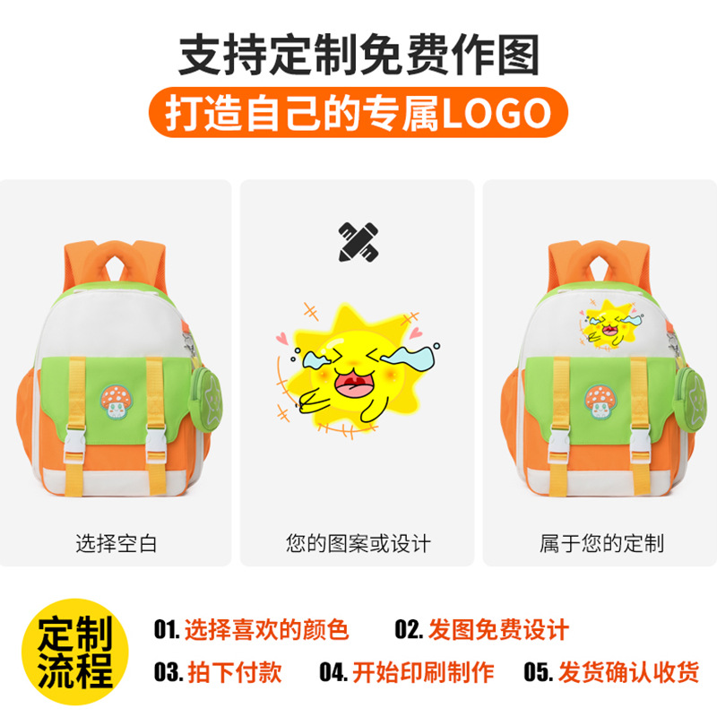 Mochila infantil de dibujos animados niños mochila de jardín de infantes mochila de niñas transpirable preescolar mochila ligera