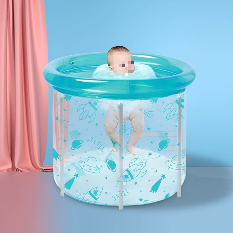 [Готовый запас] детский бассейн, бытовое ведро для ванны, детская ванночка, прозрачная складная ванна для новорожденного ребенка