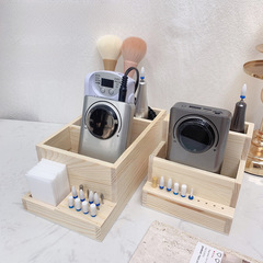 New Style Nail Grinder Storage Box Minimalist Wooden Pen Holder Cotton Pads Multi-layer Tool Storage Box Fashion Item