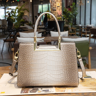 Counter genuine platinum bag 2025 new versatile trend version crocodile pattern women's bag single shoulder crossbody handbag for women