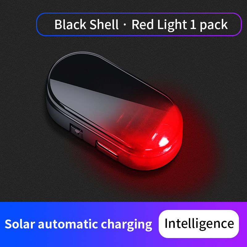 lámpara de advertencia solar de automóvil simulación antirrobo lámpara de advertencia antirrobo de simulación LED universal de cámara de vídeo image 6