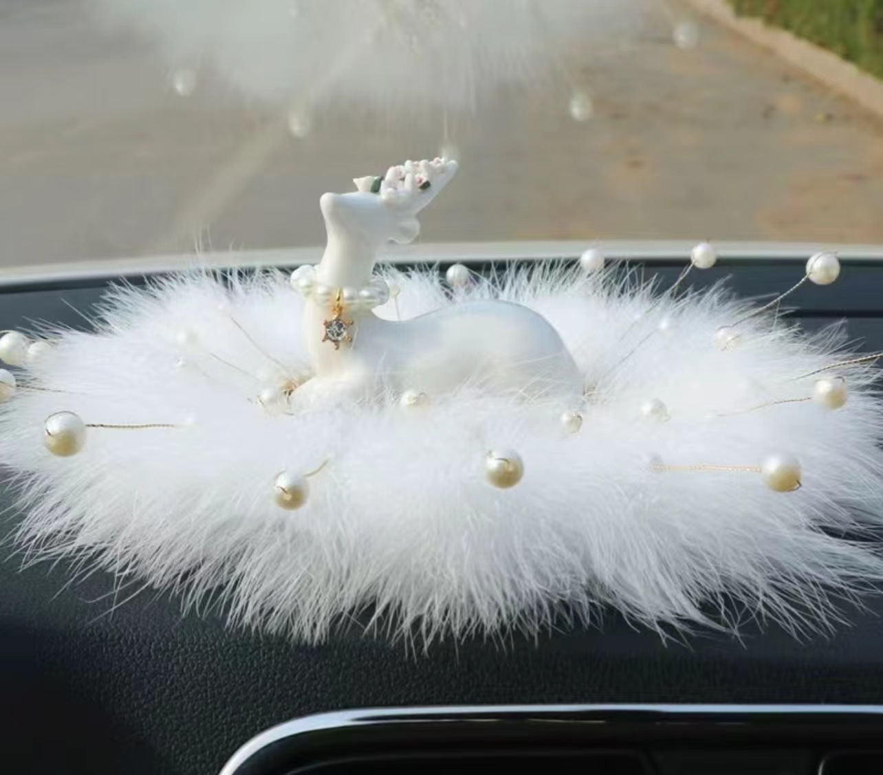 Artículo creativo de la chica del mar adornos de automóviles perfume encantador ángel perfume de automóvil perla base de diamante perfumado perdurable