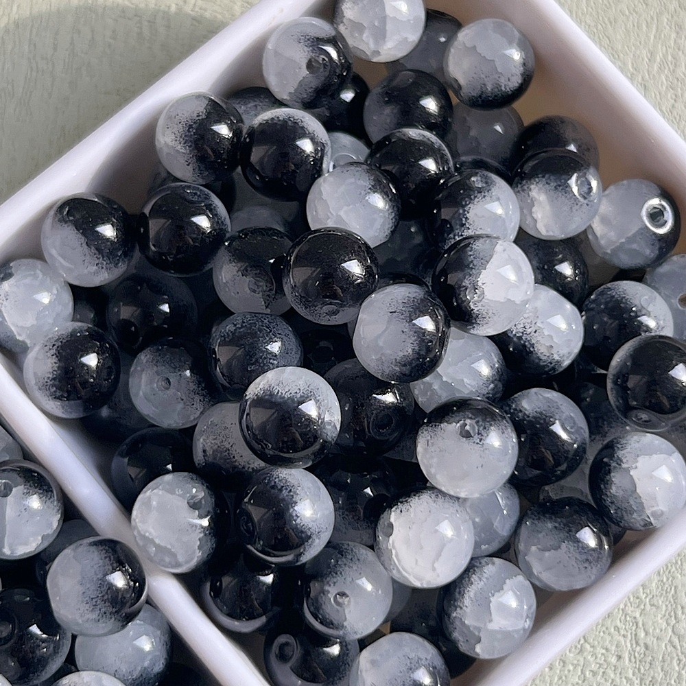 15g Weight Beads Jewelry Making Type DIY Jewelry Accessories Classification 50 PCS/Package Quantity Glass Material Round Pattern Stoving Varnish Design Simple Style, Classic Style Style 50 PCS/Package Glass Round DIY Jewelry Accessories Beads 4