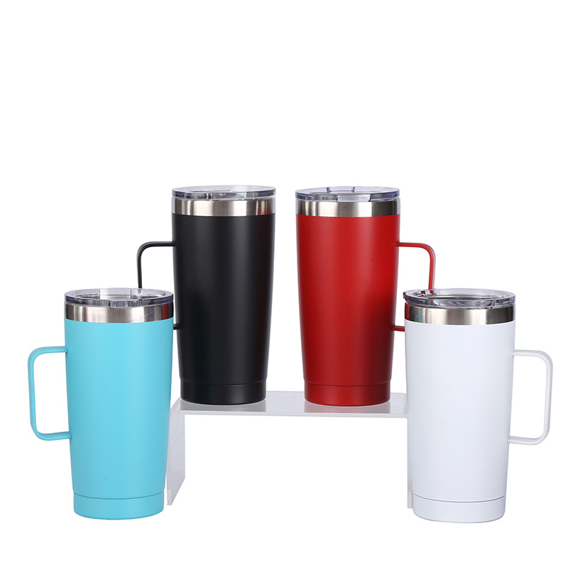 Suministro directo de fábrica nuevo mango coche taza doble capa café leche té vacío de acero inoxidable taza de vacío taza al por mayor