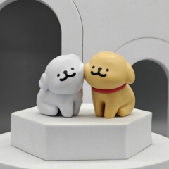ブラインドボックスフィギュアライン子犬ハッピーステッカーシングルステッカー犬デスクトップ車の装飾モデルフィギュア卸売
