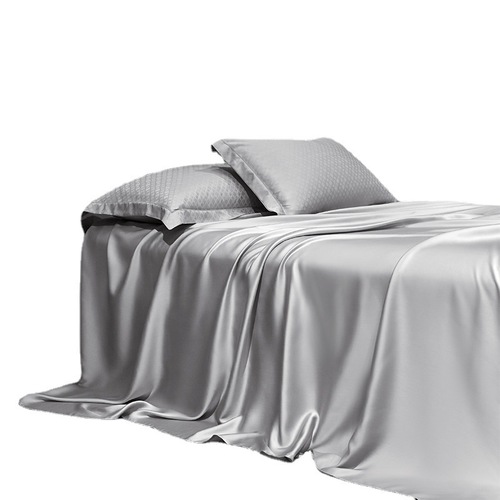 Light luxury 80-count Lenzing Tencel bed sheet and pillowcase summer ice silk bedspread cool bed solid color Tencel bed sheet gift