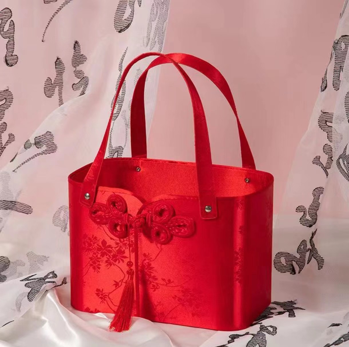 Nuevo estilo chino retro flange brocade satin abrazar barril de boda regalo de cumpleaños regalo de boda de negocios caja de regalo