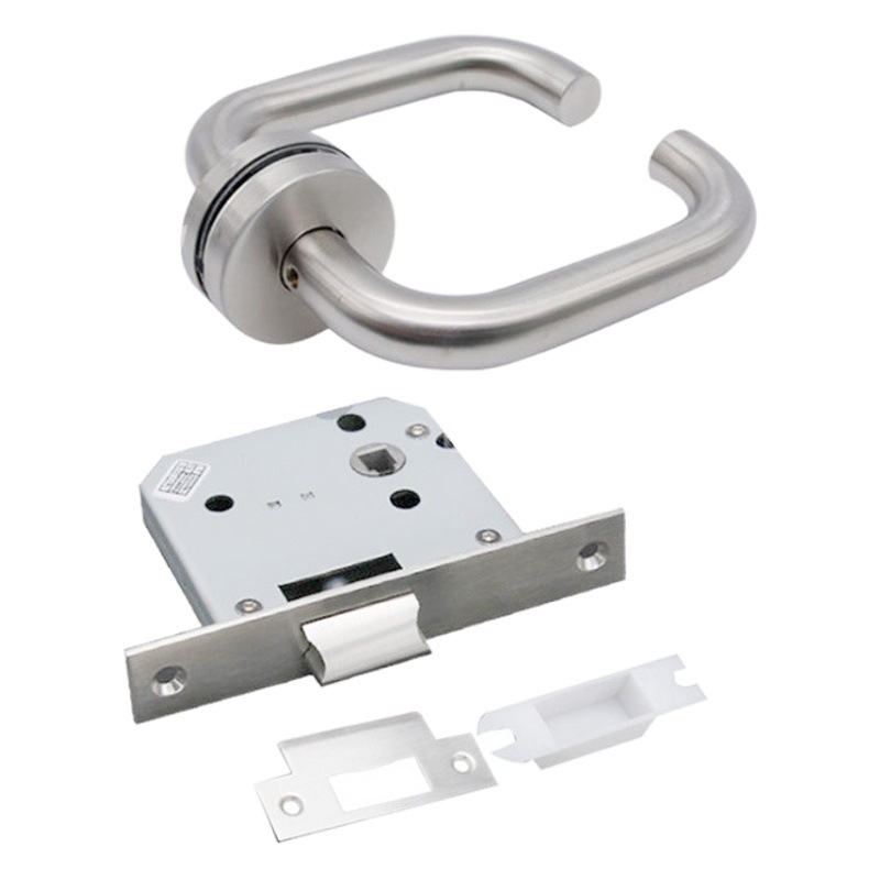 Cerradura de pasillo de acero inoxidable 304 Cerradura de manija de la puerta de acceso Cerradura de puerta ignífuga estándar europea Cerradura de puerta mecánica de lengüeta oblicua