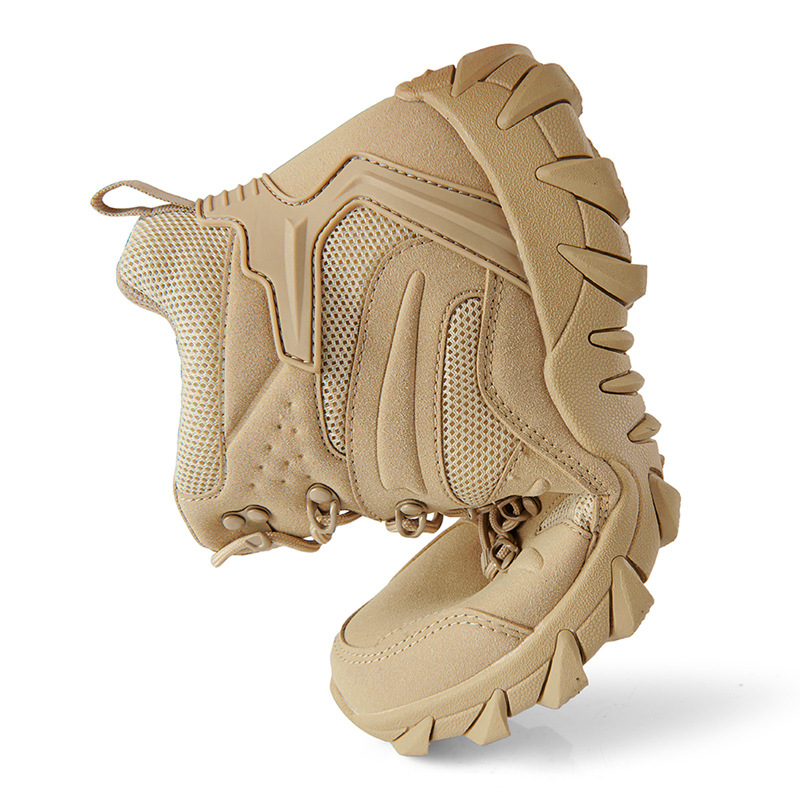 Liela izmēra elpojoši vīriešu vidēja izmēra augstas augšdaļas dzelteni plakani pārgājienu zābaki_voghion.com