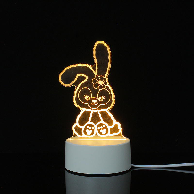 3d小夜灯卸売り来図創意プレゼント電気スタンドクロスボーダー爆金雰囲気ベッドヘッドライト定アクリル製ロゴ|undefined