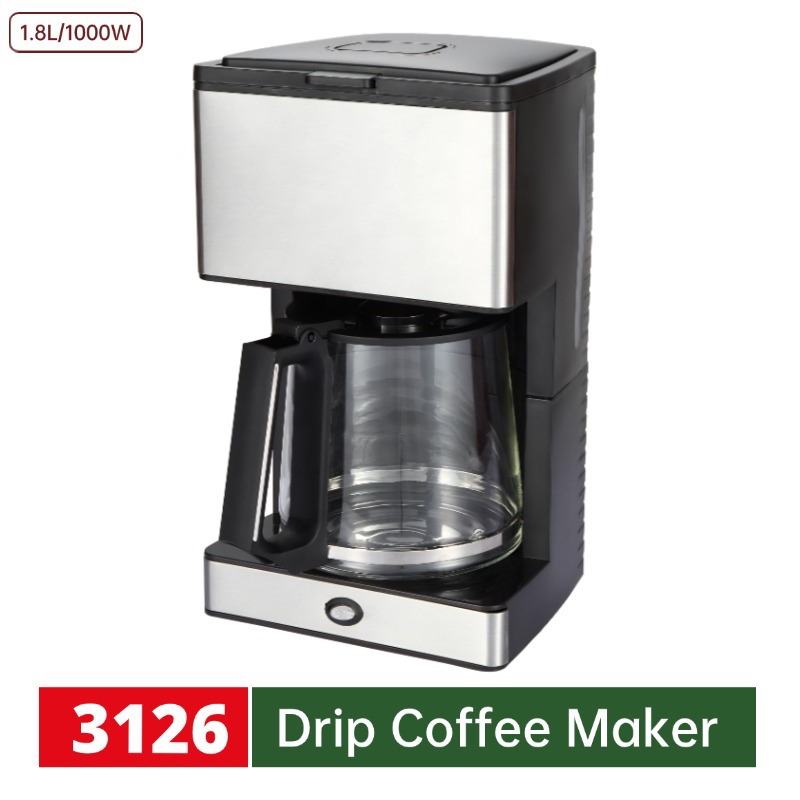 1.8L cafetera de goteo 1000W transfronteriza de alto valor de cafetera de goteo electrodomésticos