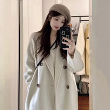 【10绒】2025新款秋冬大衣女双面羊绒大衣长款气质休闲毛呢外套女