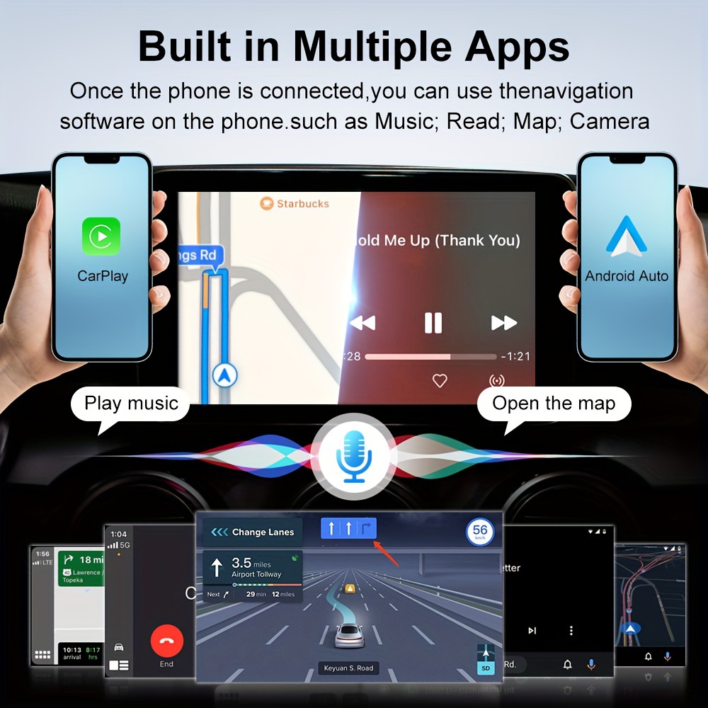 Cross-Border Best-Selling Wireless Carplay Box, Wired to Wireless Conversion for Original Vehicles, Apple Android Auto Car Accessories