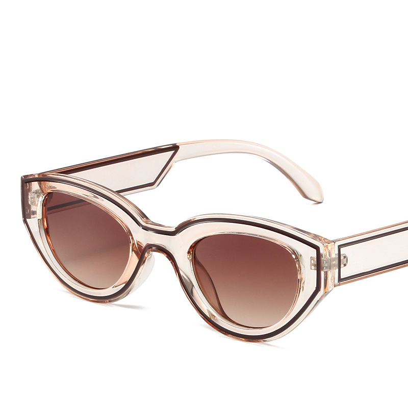 Gafas de sol de ojos de gato con trazo tridimensional a juego de colores para hombres y mujeres, nuevas gafas de sol de parasol de calle de fiesta de moda transfronteriza