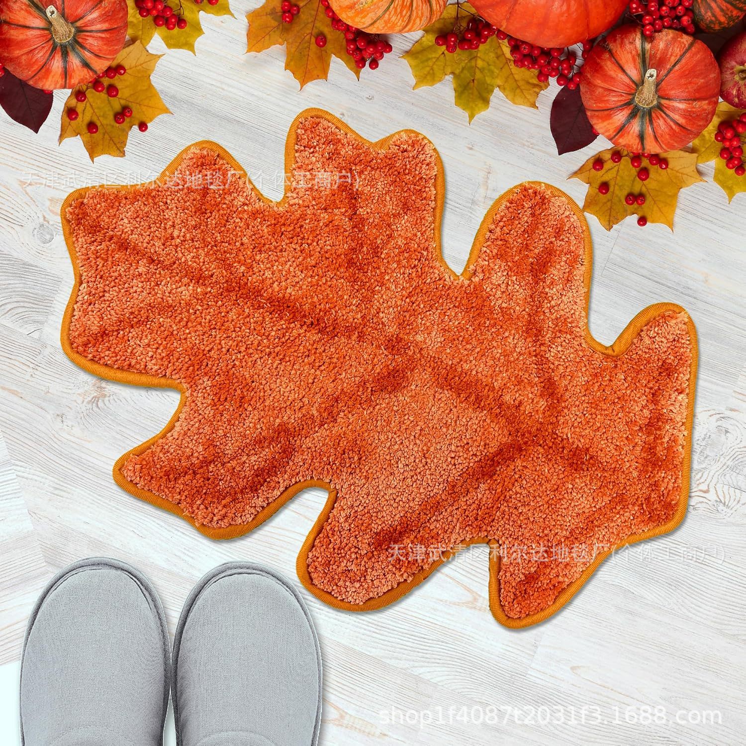 Alien Light Luxury Thanksgiving Cashmere Floor Mat Household Bathroom Toilet Water Absorbent Non-Slip Foot Mat Sofa Coffee Table Mat