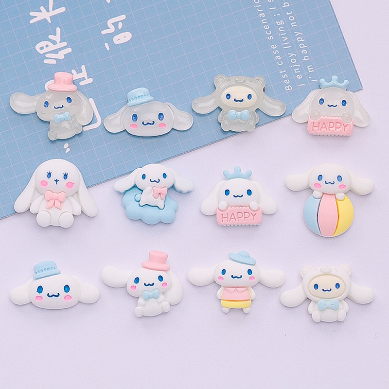 Cartoon Puppy Luminous Resin Jewelry Accessories Diy Cream Glue Hair Accessories Mobile Phone Shell Accessories Material