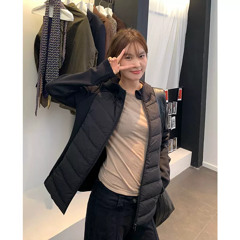 轻暖90白鸭绒连帽羽绒服女秋冬新款修身户外显瘦收腰运动保暖外套