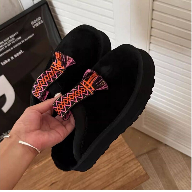 2024 spring tazzle real cowhide fleece-lined women's slippers thickened height national wind snow boots lefu 2024 spring tazzle real cowhide fleece-lined women's slippers thickened height national wind snow boots lefu