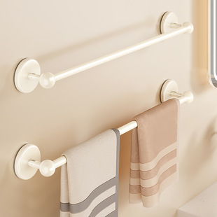 Suction Cup Bathroom Towel Rack Punch-Free Storage Rack Wall-Mounted Towel Bar Hanger Bathroom Towel Rack