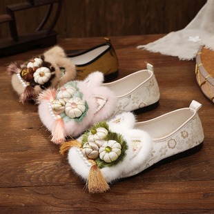 317-63 Ethnic Handmade DIY Tiger Head Whole Shoes