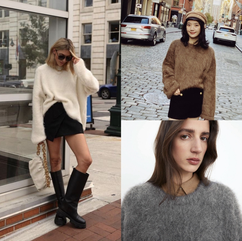 25 Autumn/Winter Heavyweight Four-Color Nordic to Peruvian Alpaca Wool Hand-Knitted Lazy Loose-Fit Sweater