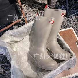 高版本H韩版长筒雨靴2023 年春夏雨季时装款长靴原标女鞋厚底雨鞋