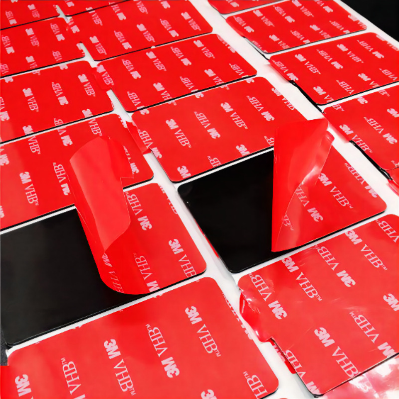 5958阻燃胶带模切加工圆形黑胶1.0mm厚亚克力泡棉vhb胶贴高粘度