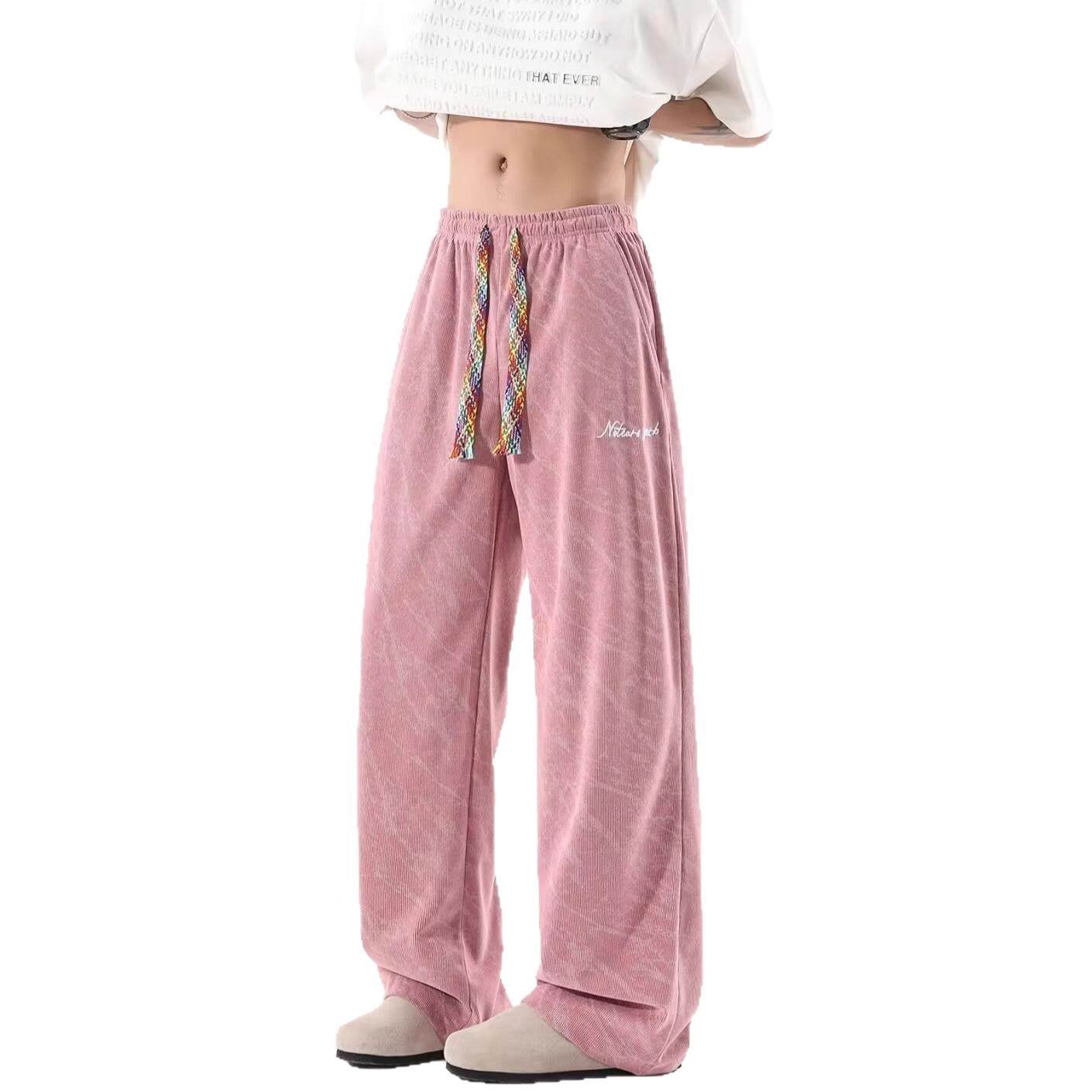 Pantalones largos de piernas largas de Hong Kong, pantalones casuales de hombre, pantalones casuales de hombre, invierno y otoño, pantalones casuales sueltos de hombre