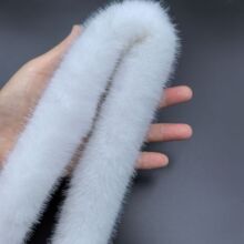 仿水貂毛条人造毛条服装辅料毛边汉服花边毛毛条白色兔毛条帽条