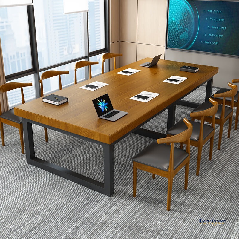 Solid Wood Conference Table, Reception Table, Long Table, Large Board Table, European-Style Negotiation Table, Industrial Style Training Table, Office Desk, Home Use Solid Wood Conference Table, Reception Table, Long Table, Large Board Table, European-Style Negotiation Table, Industrial Style Training Table, Office Desk, Home Use