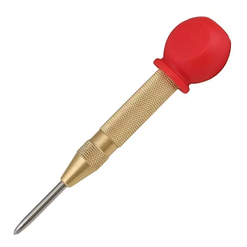 Spring-Loaded Automatic Center Punch (130 mm) — High-Hardness Steel/Copper-Plated, Normal & Hat Models