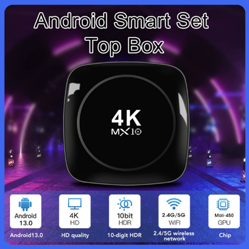MX10 4k ТВ-бокс AML905 Android 10 ТВ-бокс 4K HD WiFi плеер TV BOX