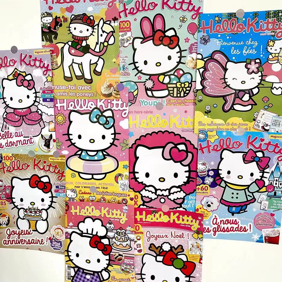 Постер (Hello Kitty) 28 × 20 см, набор 10 шт. — милый японский постер для спальни школьника