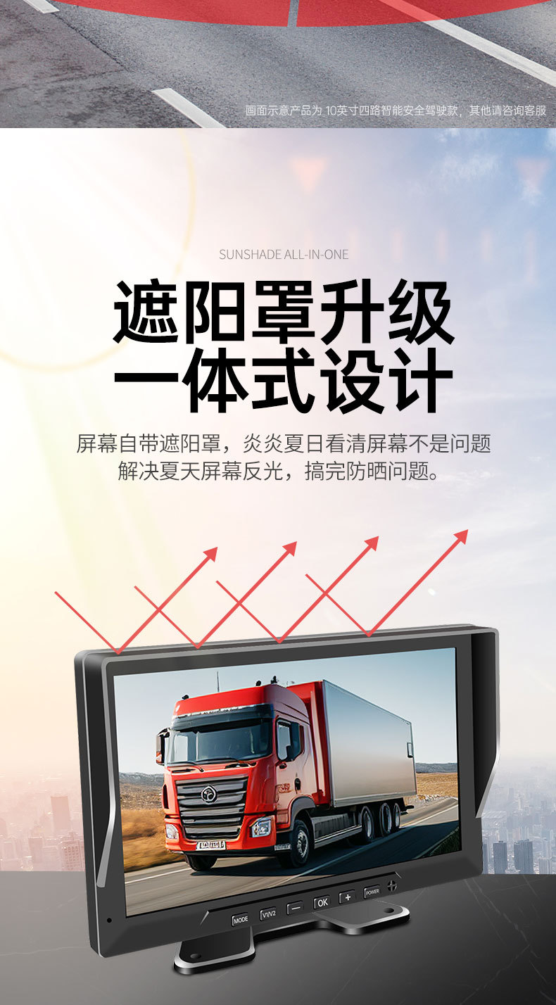 Truck Driving Recorder Front and Rear Dual Camera Gps Remote Four-Way Monitoring 24V High-Definition Reversing Image All-In-One Machine