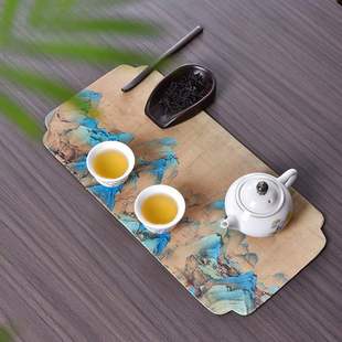New Chinese Zen Style Tea Mat Point Tea Mat Fabric Small Table Flag Tea Cup Mat Tea Table Mat Tea Table Mat Tea Tray Dry Tea Mat Cloth