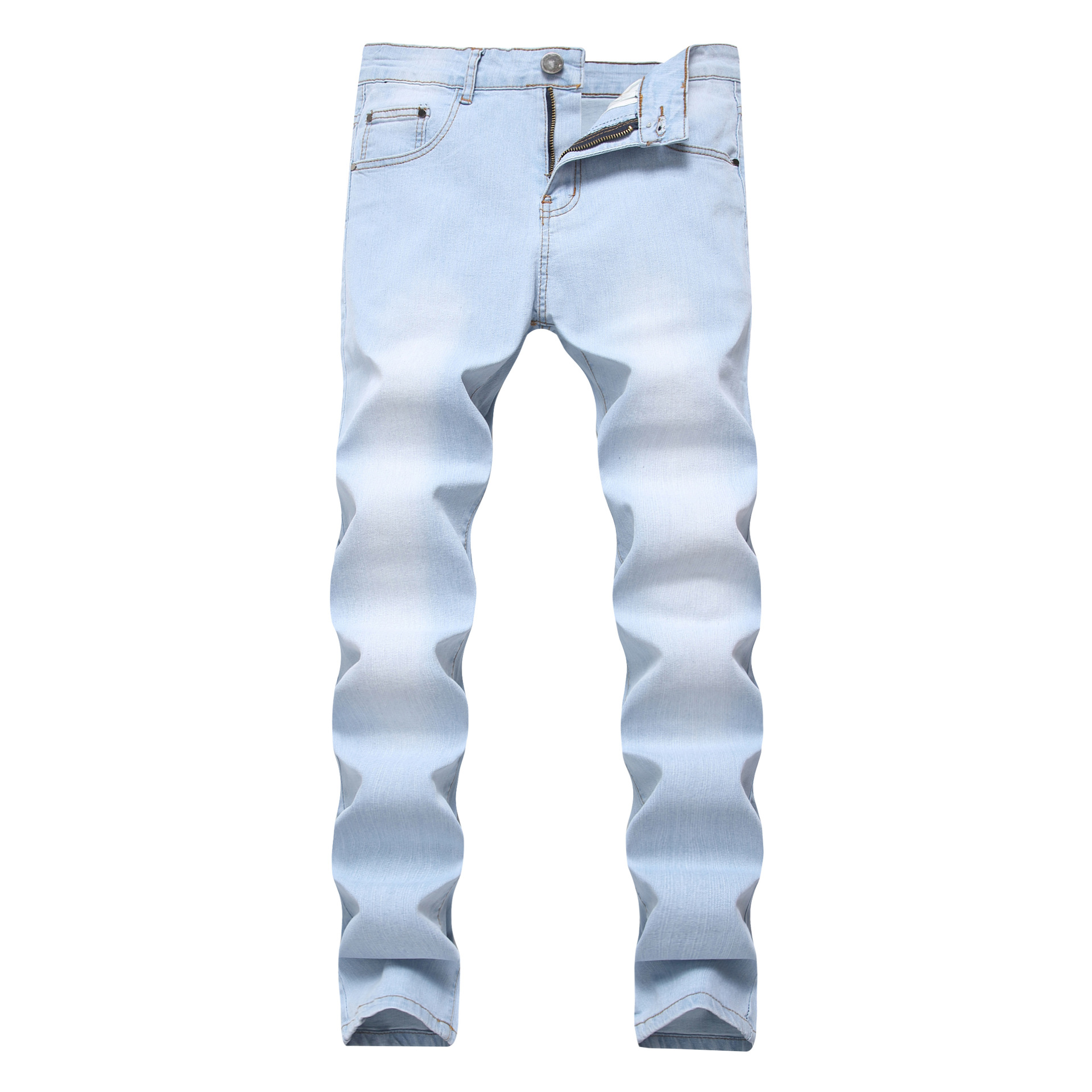 Cross-Border Hombres Stretch Slim fit nostálgico jeans slim fit casual Amazon Denim pantalones de los hombres