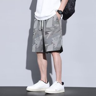 Summer Thin American Shorts Men's Quick-drying Trendy Brand Camouflage Workwear Mid-pants Sports Casual Student Five-point Pants Men's Trend
