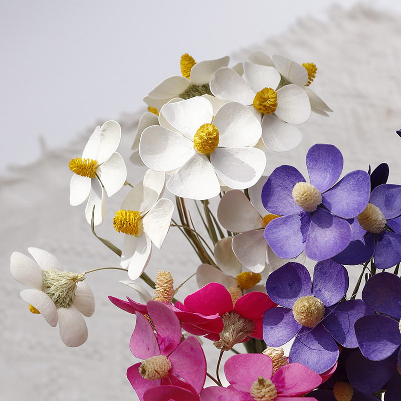 喜裕五叶仿真花鲜花花束装饰材料手工diy礼物花艺包装资材批发