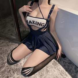 大码情趣衣电竞女友制服床上扮演性感辣妹抹胸睡衣学院齐臀超短裙